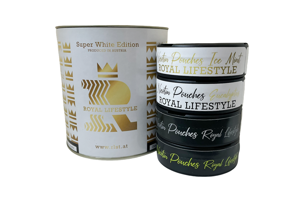 Probe Mix Box Royal Lifestyle Snus Super White Edition | Limette, Menthol, Icemint & Eucalyptus
